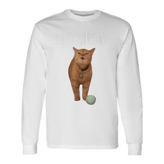 I Go Meow Cat Singing Meme Long Sleeve T-Shirt - Monsterry