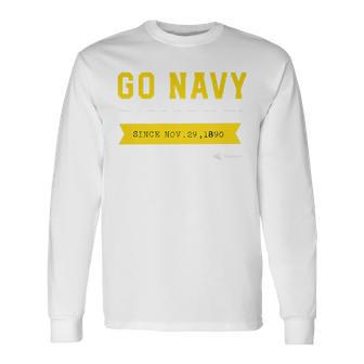 Go Navy Beat Army Morse Code Long Sleeve T-Shirt - Monsterry