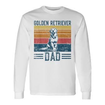 Golden Dad Vintage Golden Retriever Dad Langarmshirts - Seseable