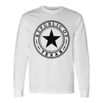 Great Seal Of The Republic Of Texas Lone Star State Long Sleeve T-Shirt - Monsterry AU