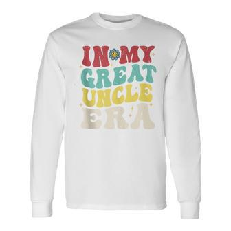 In My Great Uncle Era Baby Announcement Vintage Father's Day Long Sleeve T-Shirt - Thegiftio UK