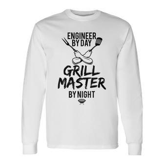 Grill Bbq Master Engineer Barbecue Long Sleeve T-Shirt - Monsterry DE