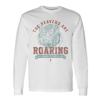 The Heavens Are Roaring Tiger Long Sleeve T-Shirt - Monsterry