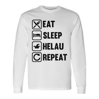 Helau Carnival Eat Sleep Repeat Carnival Carnival Langarmshirts - Seseable