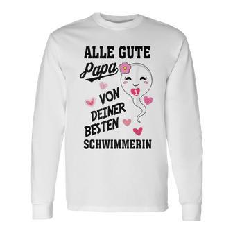 Herren Alles Gute Papa Wünscht Dir Deine Bester Swimmer S Langarmshirts - Geschenkecke