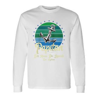 Herren Papitänatertag Bester Papa Anker Norden Kapitänater Papi Raglan Langarmshirts - Geschenkecke