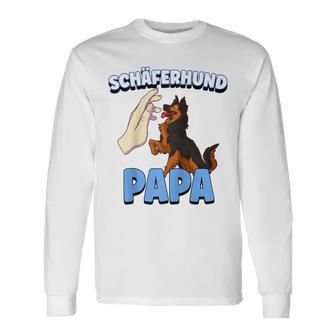 Herren Schäferhund Hund Papa Raglan Langarmshirts - Geschenkecke