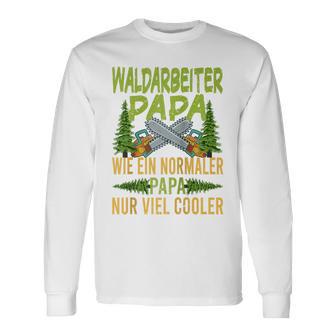 Herren Waldarbeiter Papa Wie Ein Normaler Papa Nuriel Cooler Raglan Langarmshirts - Geschenkecke