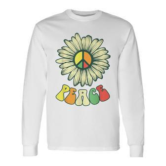 Hippie Hippies Peace Vintage Retro Costume Hippy Long Sleeve T-Shirt - Monsterry