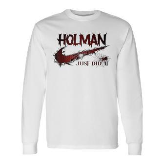 Holman Family Name Holman Last Name Team Long Sleeve T-Shirt - Seseable