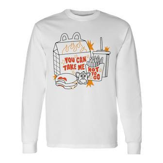 You Can Take Me Hot To Go Cheese Burger Lipstick Long Sleeve T-Shirt - Monsterry