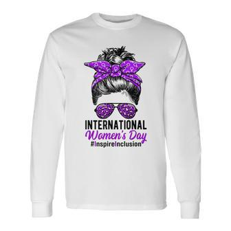 International Women's Day 2024 Inspire Inclusion 8 March 24 Long Sleeve T-Shirt - Seseable