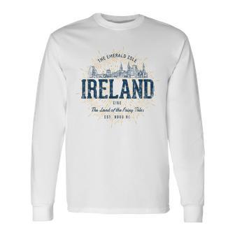 Ireland Retro Style Vintage Ireland Langarmshirts - Seseable