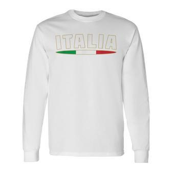 Italia 2021 Jersey Italian Flag Italy Long Sleeve T-Shirt - Thegiftio UK