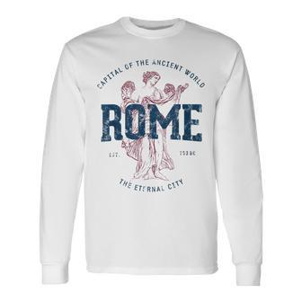 Italy Vacation Souvenir Vintage Rome Long Sleeve T-Shirt - Monsterry AU