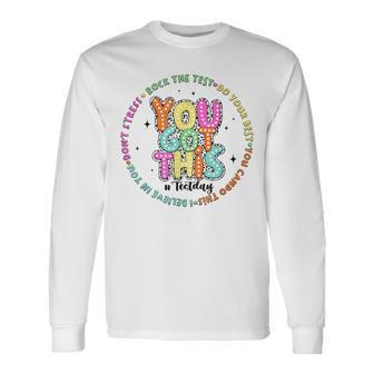 It’S Test Day You Got This Rock The Test Dalmatian Dots Long Sleeve T-Shirt | Mazezy UK