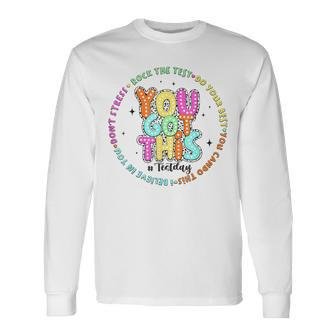 Its Test Day You Got This Rock The Test Dalmatian Dots Long Sleeve T-Shirt | Mazezy CA