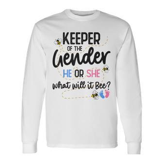 Keeper Of Gender Reveal What Will It Bee Long Sleeve T-Shirt - Seseable