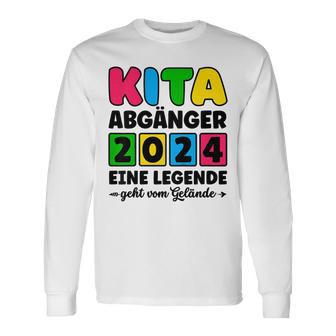 Kinder Kita Abgänger 2024 Schulkind Schule Letzter Tag Einschulung Langarmshirts - Geschenkecke