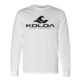Koloa Surf Classic Wave Black Logo Long Sleeve T-Shirt - Seseable