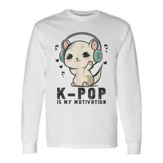 Kpop My Motivation Bias K Pop Ferret Merch K-Pop Merchandise Long Sleeve T-Shirt - Monsterry UK