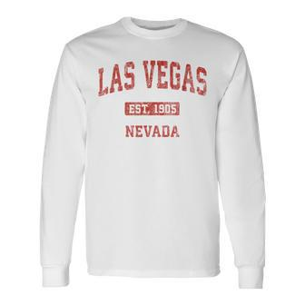 Las Vegas Nevada Nv Vintage Athletic Sports Long Sleeve T-Shirt - Monsterry
