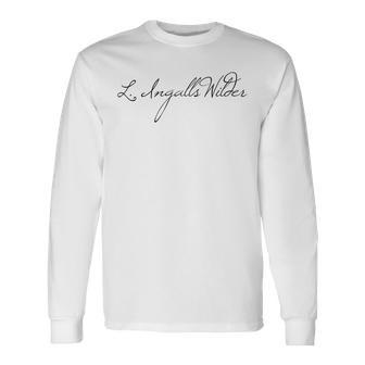 Laura Ingalls Wilder Classic Author Signature Long Sleeve T-Shirt - Monsterry
