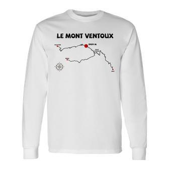 Le Mont Ventoux Serpentines France Cycling Langarmshirts - Seseable