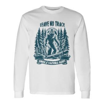 Leave No Trace America National Parks Big Foot Long Sleeve T-Shirt - Thegiftio UK