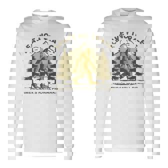 Leave No Trace America National Parks Big Foot Long Sleeve T-Shirt - Seseable