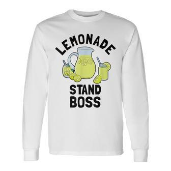 Lemon Juice Lemonade Stand Boss Long Sleeve T-Shirt - Monsterry CA