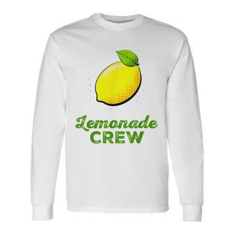 Lemonade Stand Crew And Boss Lemon Juice Summer Yellow Long Sleeve T-Shirt - Monsterry