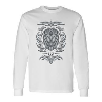 Leo Vintage Zodiac Long Sleeve T-Shirt - Thegiftio UK