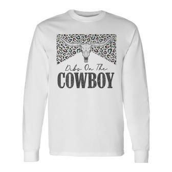Leopard Dibs On The Cowboy Bull Skull Western Country Long Sleeve T-Shirt - Monsterry CA
