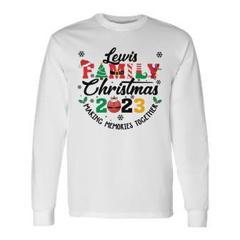 Lewis Family Name Christmas Matching Surname Xmas Long Sleeve T-Shirt - Seseable