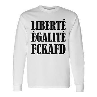 Liberte Egalite Fckafd For Anti Afd Demo Langarmshirts - Seseable