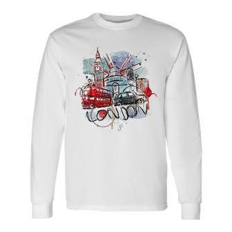 London England Big Ben British Uk United Kingdom Souvenir Long Sleeve T-Shirt - Thegiftio UK