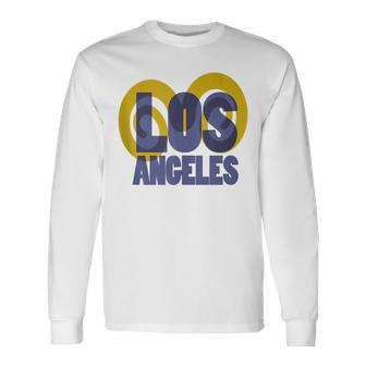 Los Angeles Ram Up La Football Navy Blue La Super Fan Gear Long Sleeve T-Shirt - Monsterry