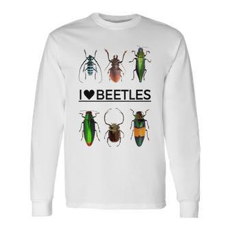 I Love Beetles- Insect Bug Lover Long Sleeve T-Shirt - Monsterry CA