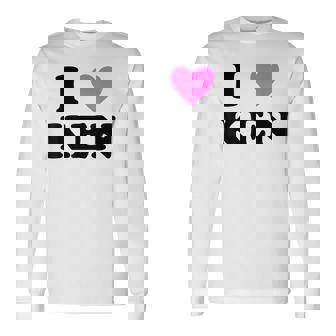 I Love Ken Déclaration Humoristique En Forme De Cœur Rose T-shirt à manches longues - Cadeauxyz