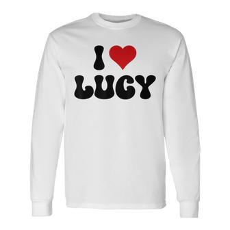 I Love Lucy I Heart Lucy Valentine's Day Long Sleeve T-Shirt - Monsterry
