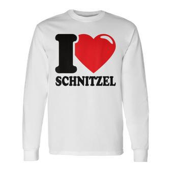 I Love Schnitzel Ich Liebe Schnitzel Schnitzel Langarmshirts - Seseable