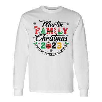 Martin Family Name Christmas Matching Surname Xmas Long Sleeve T-Shirt - Seseable