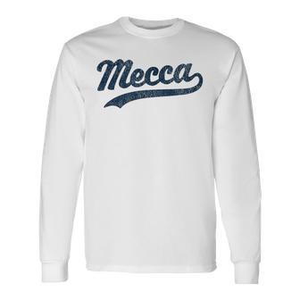 Mecca Saudi Arabia Vintage Sports Graphic Long Sleeve T-Shirt - Monsterry UK