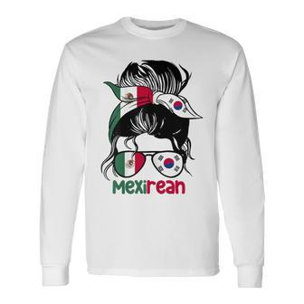 Mexirean Roots Half South Korean Half Mexican Long Sleeve T-Shirt - Seseable