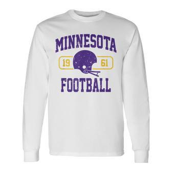 Minnesota Football Athletic Vintage Sports Team Fan Long Sleeve T-Shirt - Monsterry DE