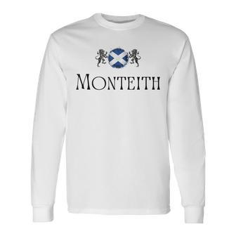 Monteith Clan Scottish Family Name Scotland Heraldry Long Sleeve T-Shirt - Seseable