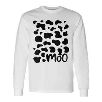 Moo Cow Pattern I Love Cows Long Sleeve T-Shirt - Monsterry DE