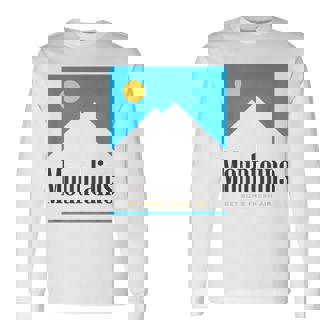 Mountains Get Some Fresh Good Air Cigarette Long Sleeve T-Shirt - Monsterry