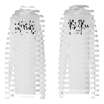 Mr & Mrs Est 2024 Recién Casados Recién Casados Camiseta de manga larga - Regaloses
